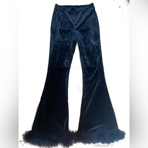 Velvet Flare & Wide Leg Jeans - Black